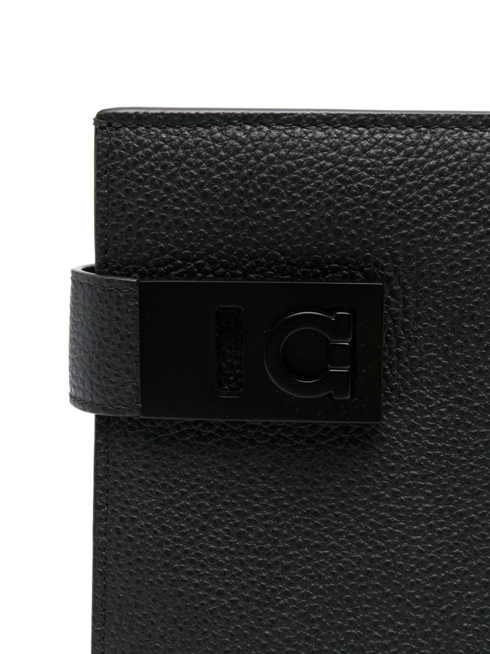 Gancini-buckle leather clutch bag - 4