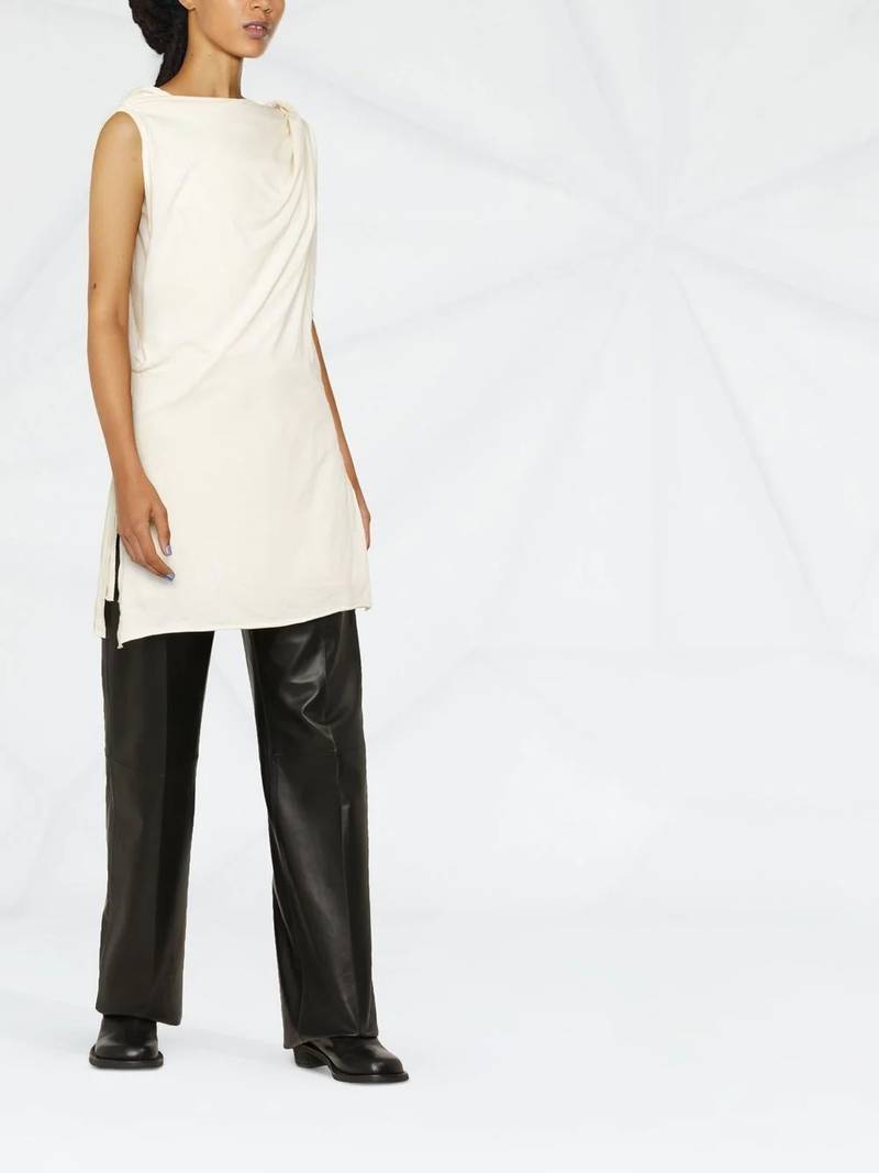 Rick Owens DRKSHDW draped organic cotton tunic outlook