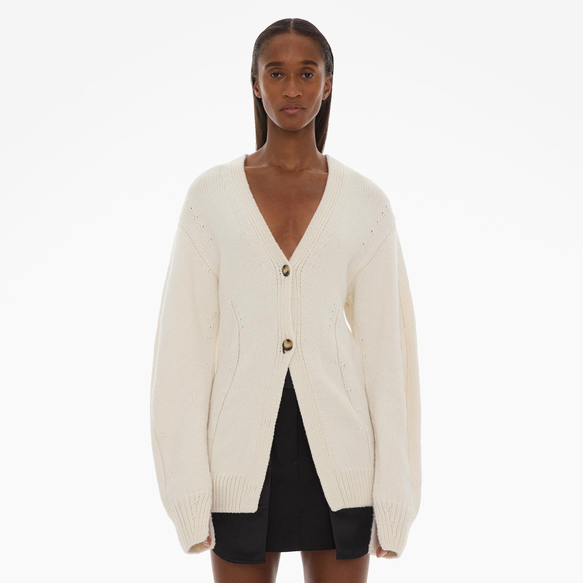 TAILORED WOOL-BLEND CARDIGAN - 3