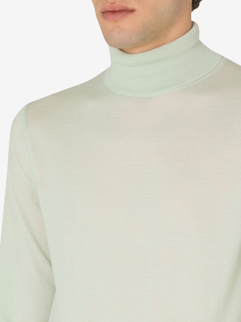 knitted roll-neck jumper - 5