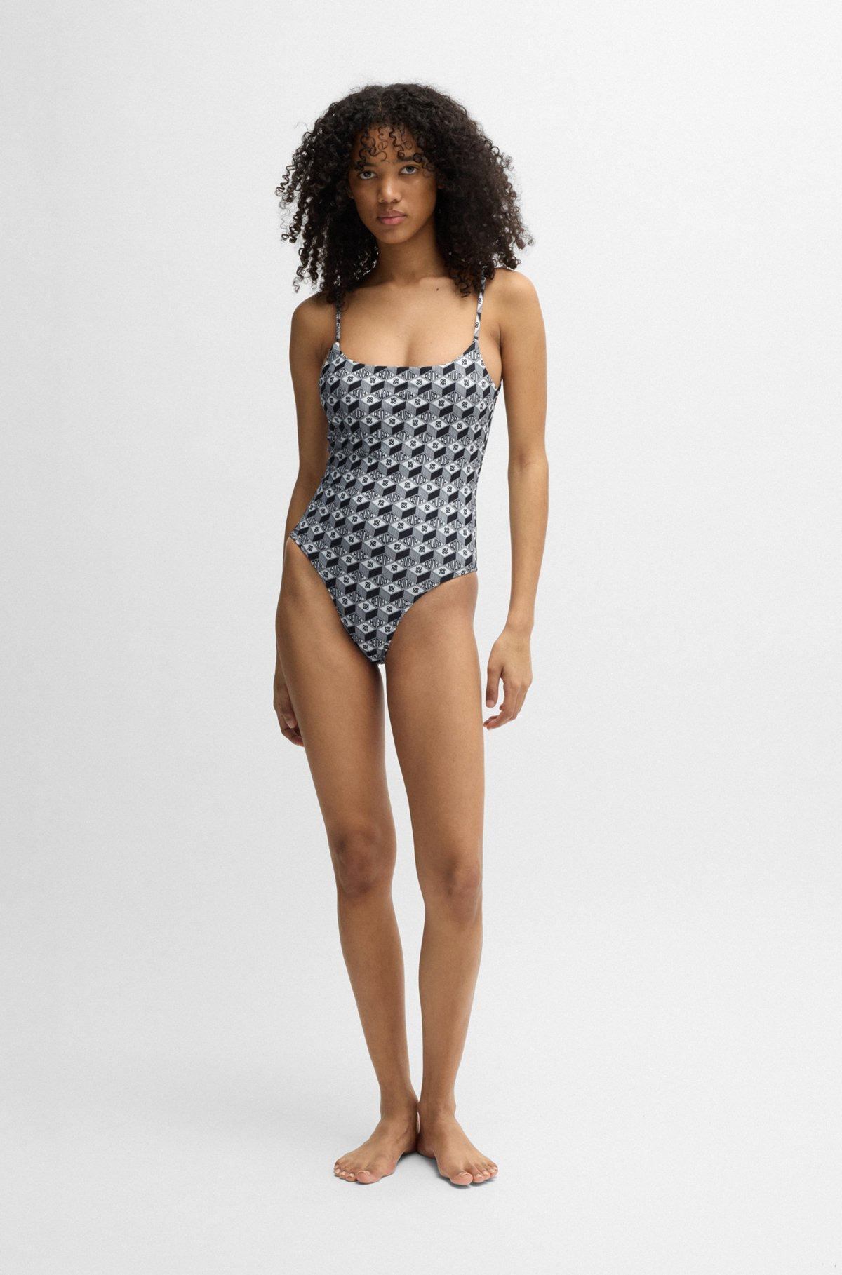 QUICK-DRYING SWIMSUIT WITH ALL-OVER PRINT - 3