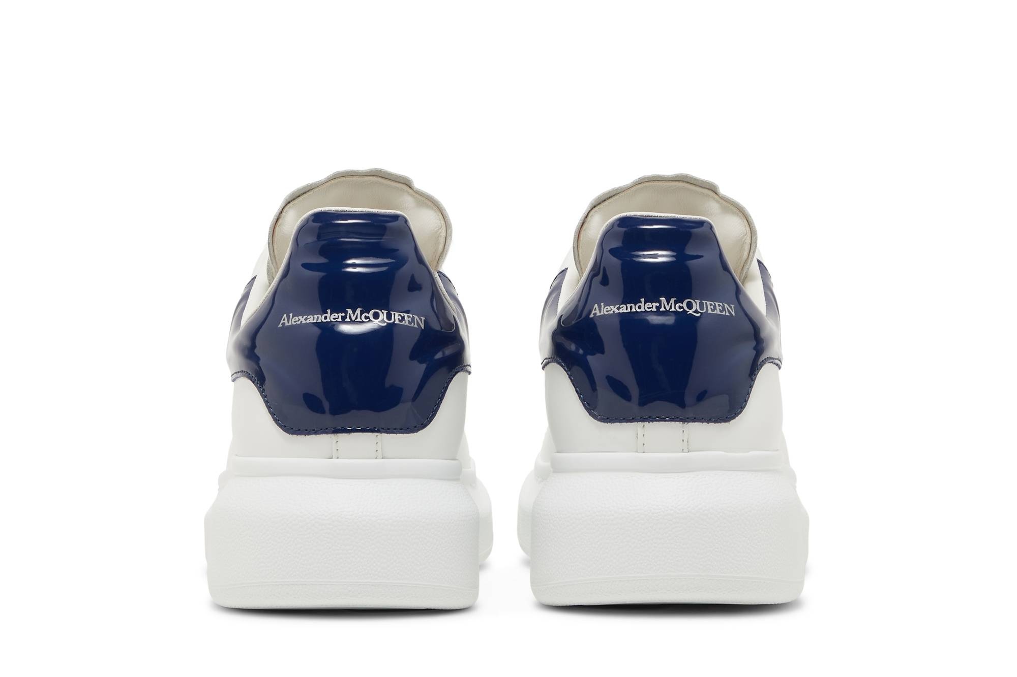 Alexander McQueen Oversized Sneaker 'White Navy Patent' - 6