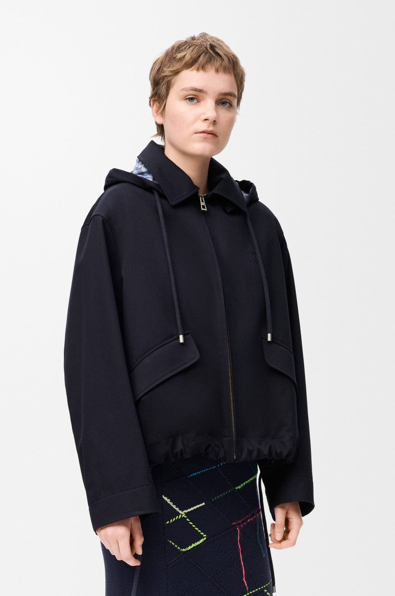 Hooded parka in cotton and silk 3