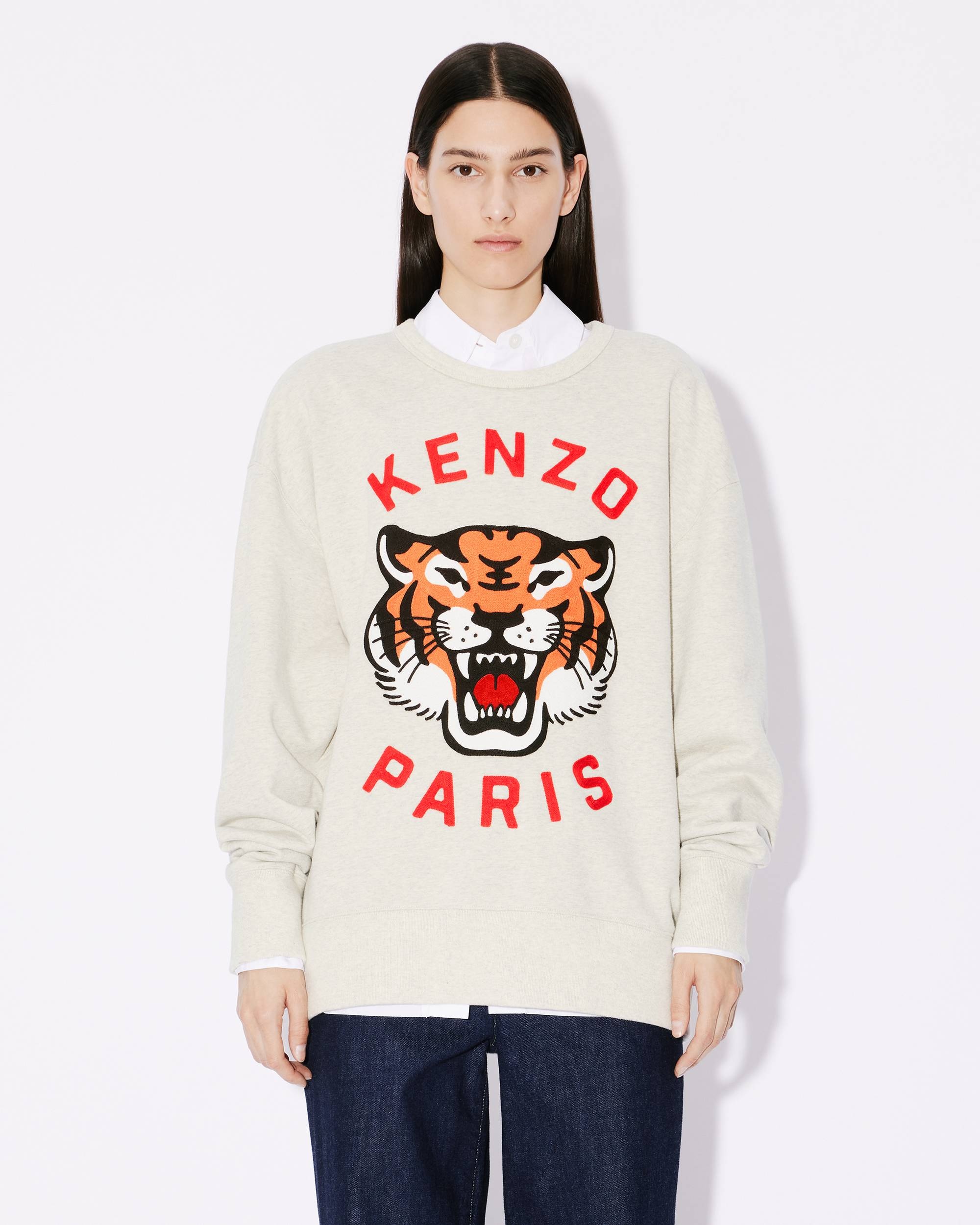 'KENZO Lucky Tiger' embroidered oversized genderless sweatshirt - 10