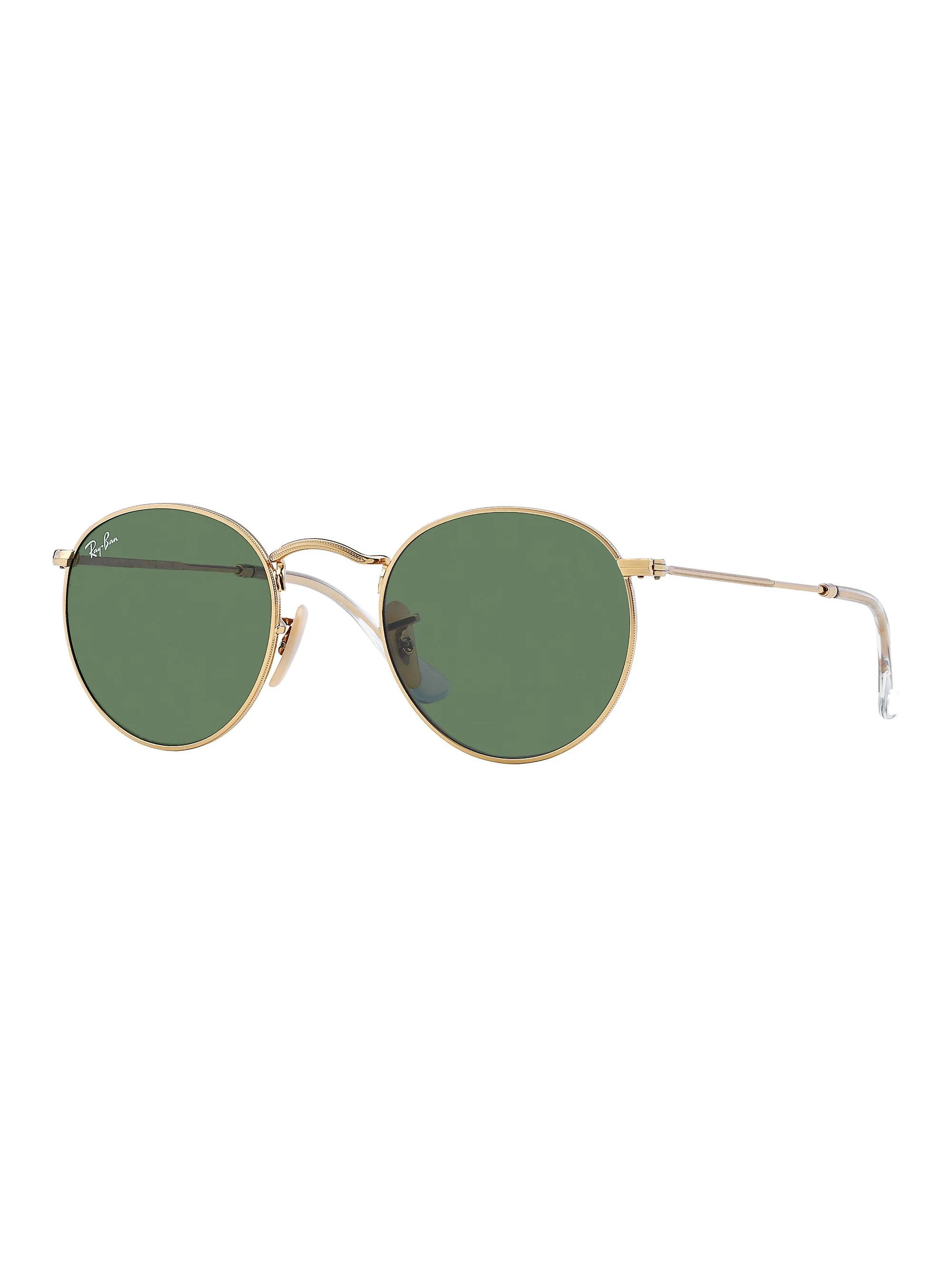 Women's RB3447 53MM Round Sunglasses - Gold Green - 1