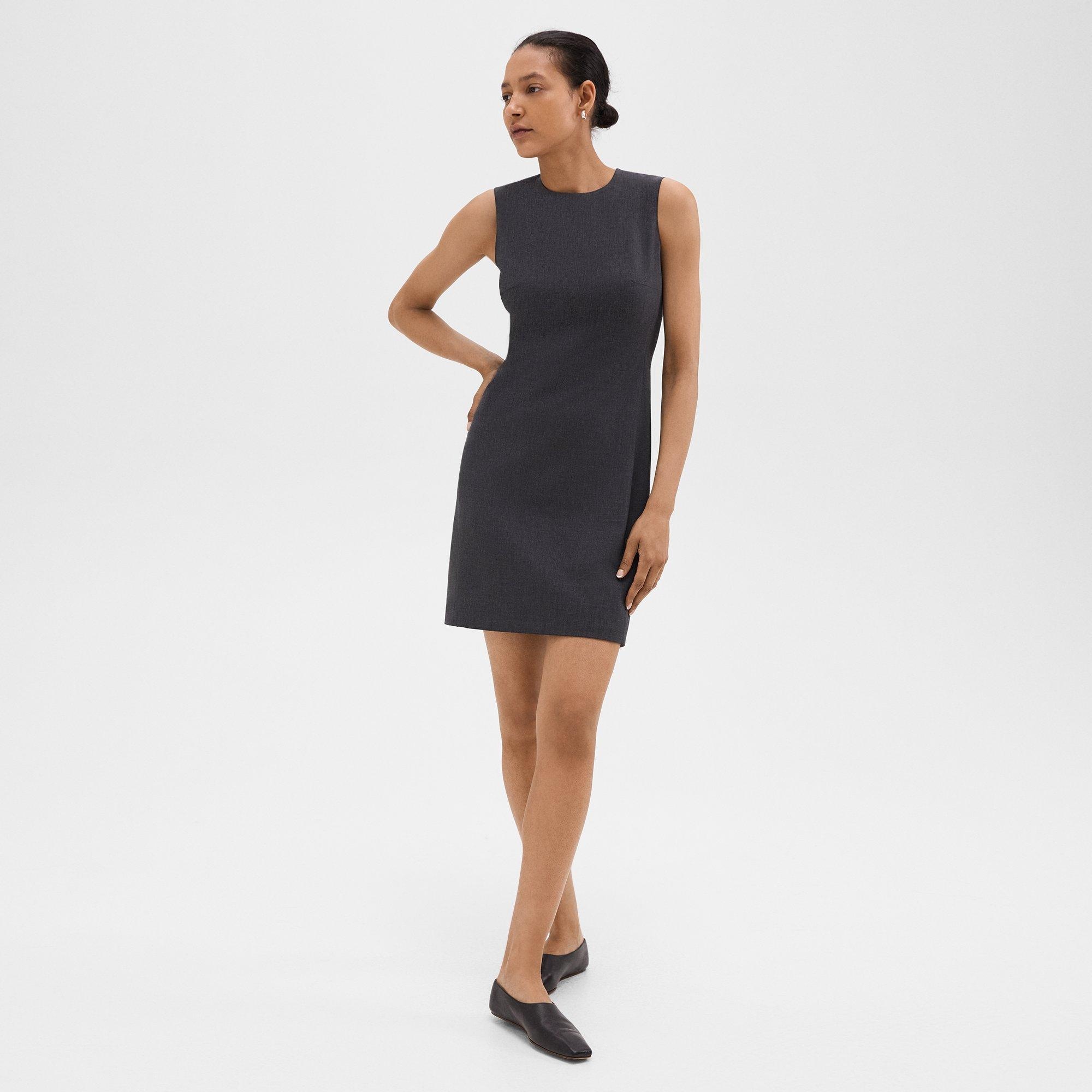 Sleeveless Fitted Dress in Good Wool - 2