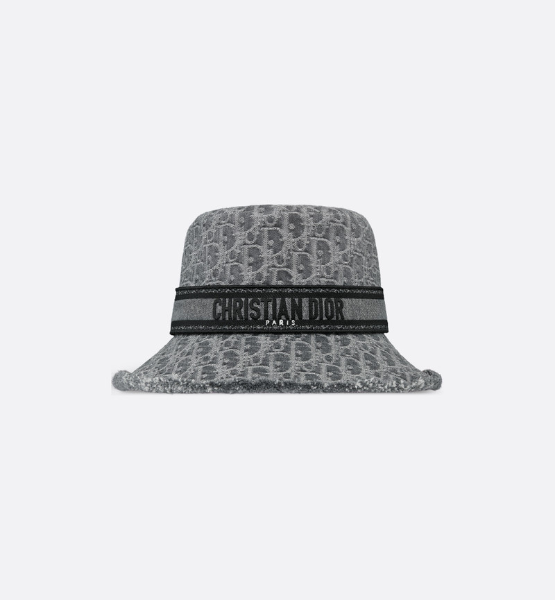 D-Bobby Dior Oblique Small-Brim Bucket Hat 1