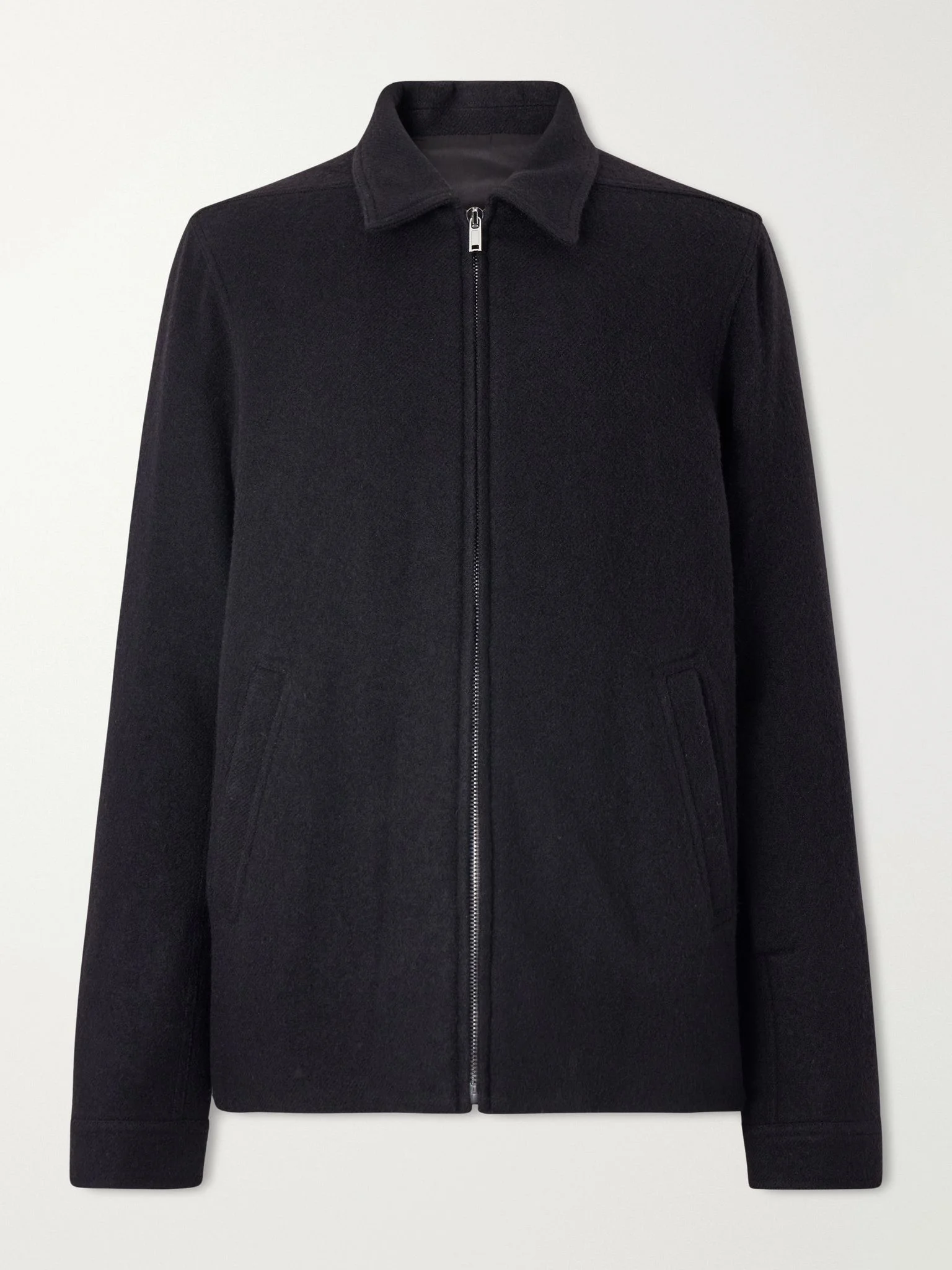 Brad Virgin Wool Zip-up Jacket Black - 1