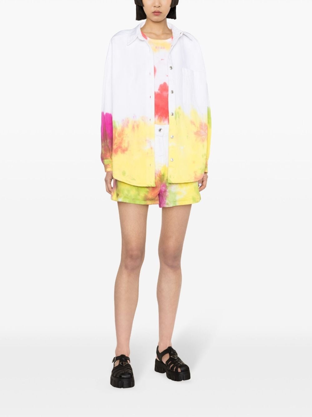 tie-dye denim shirt - 2