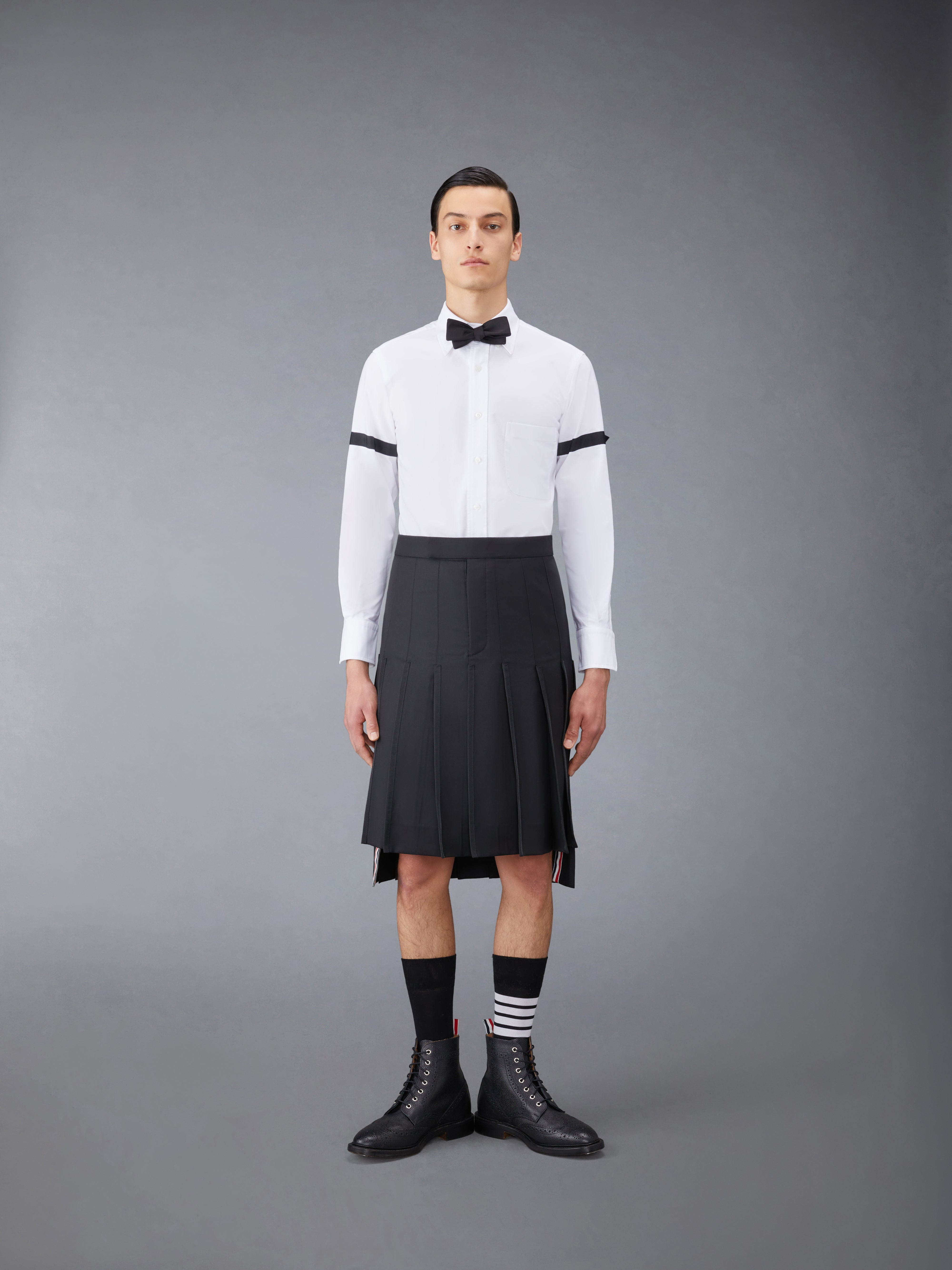CLASSIC SHIRT W/ GG ARMBANDS IN OXFORD - 4