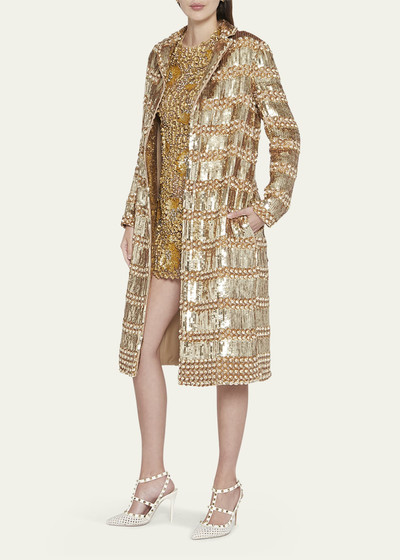 Valentino Organza Sequin Embroidered Coat outlook
