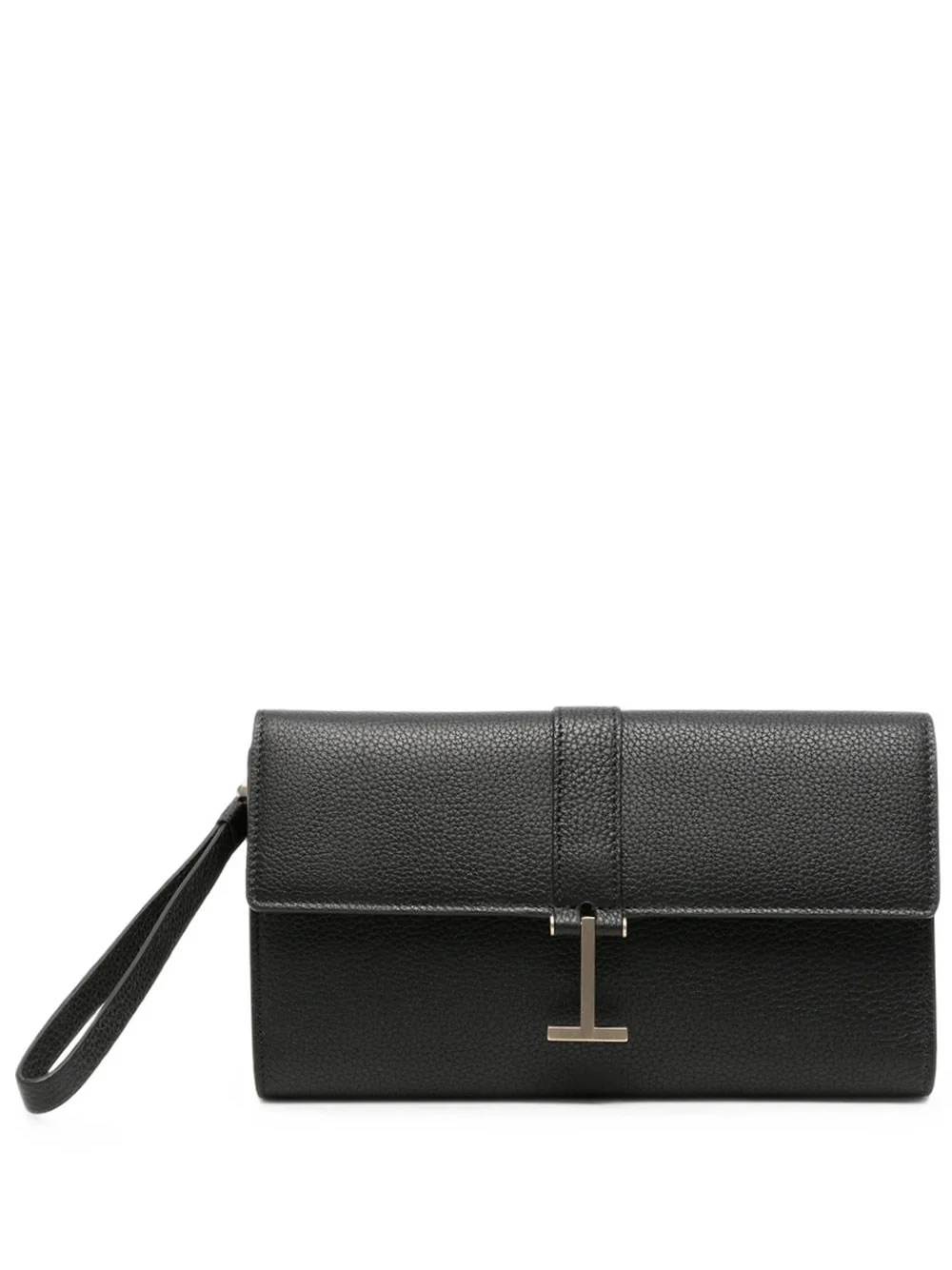 Tom Ford pouch "T Clasp" in hammered leather black - 1