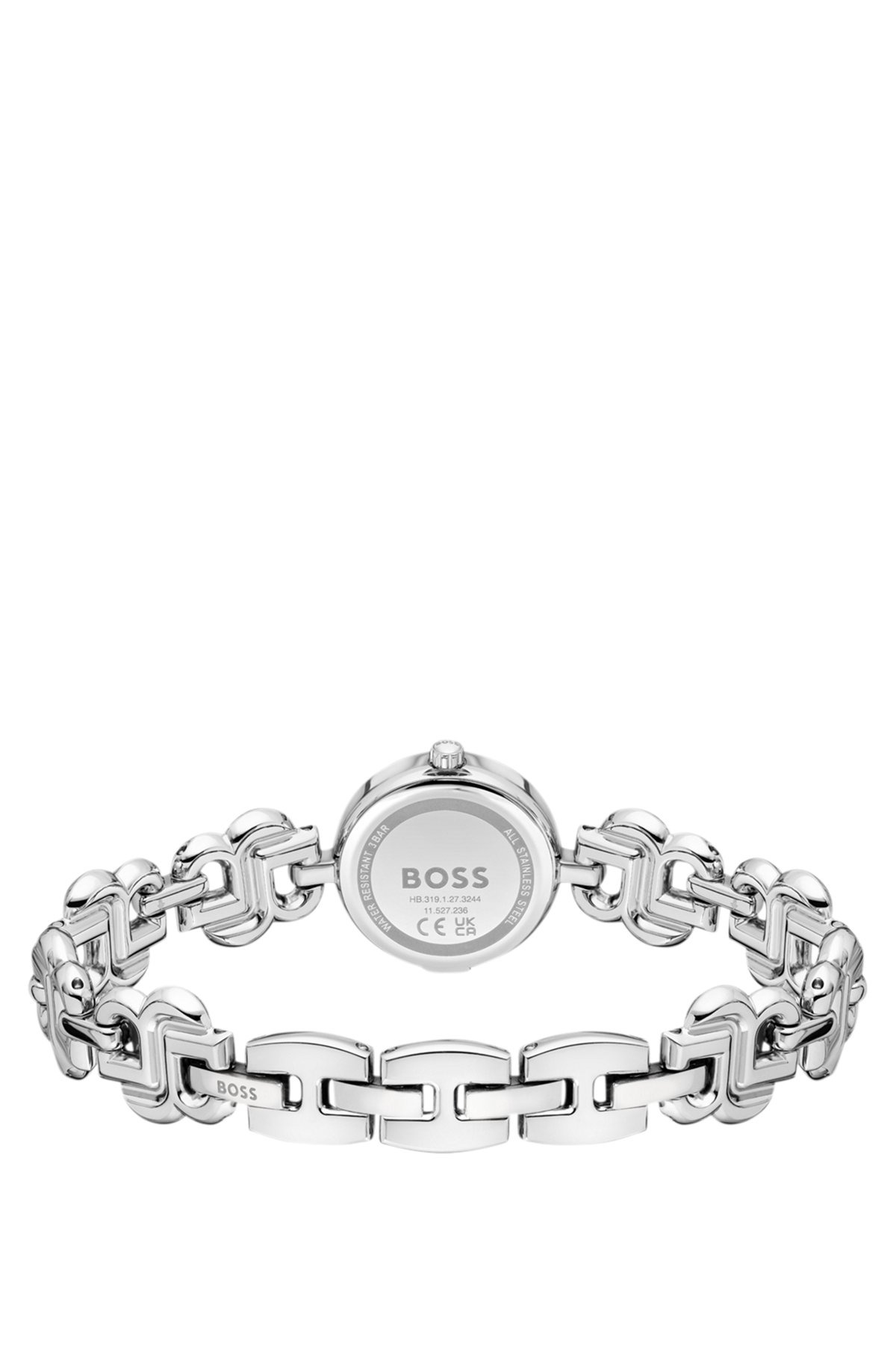 SILVER-TONE WATCH WITH DOUBLE B MONOGRAM-LINK BRACELET - 3
