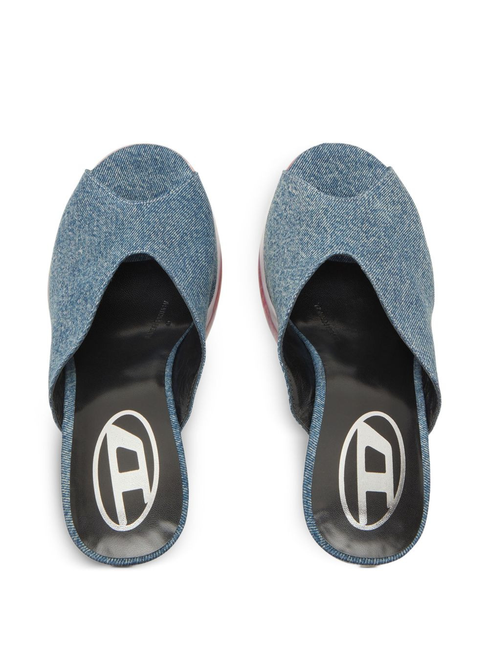 120mm D-Lake denim platform sandals - 4