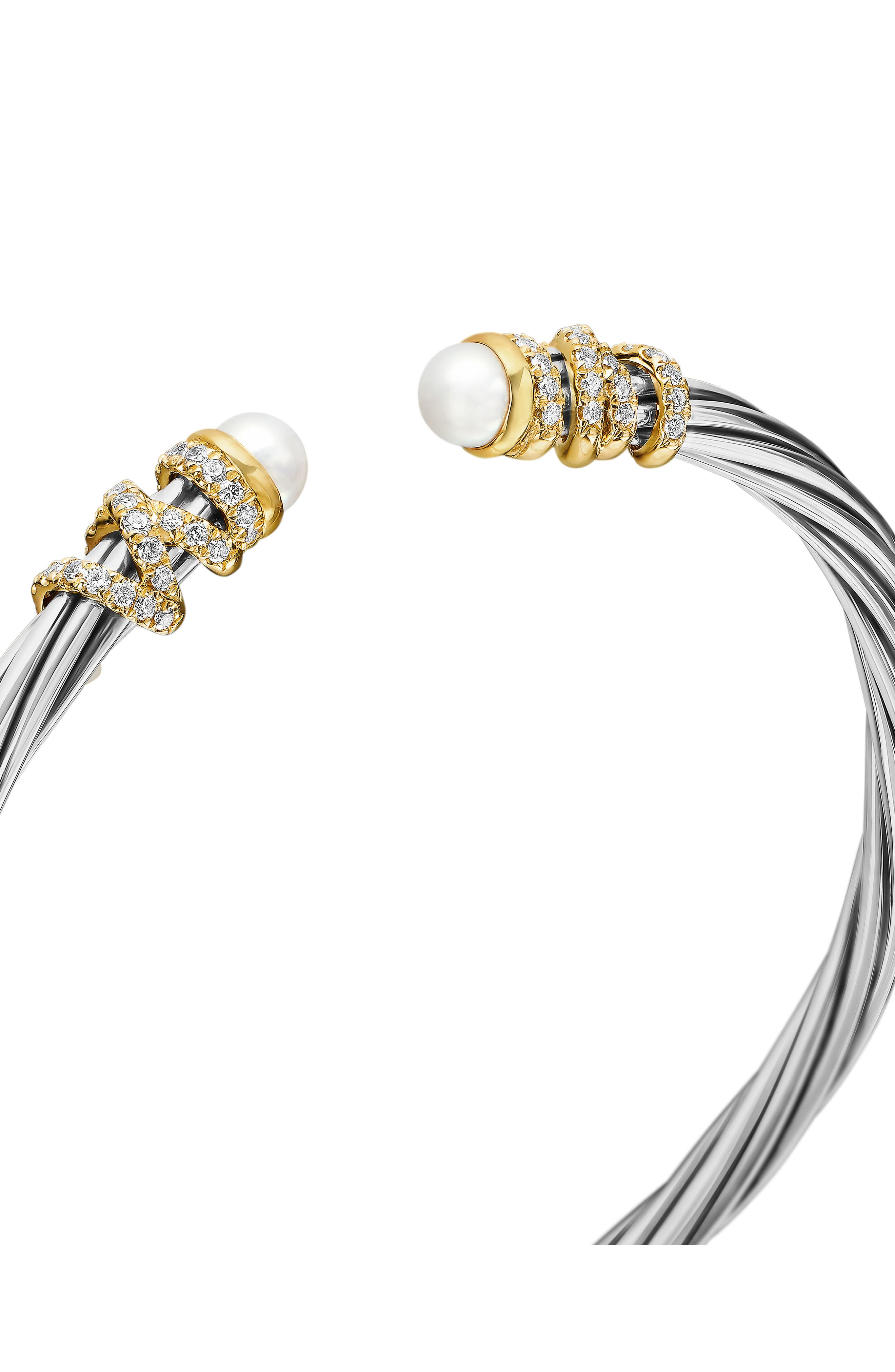 David Yurman Helena Bracelet In Sterling Silver & 18K Gold with Pearls & Diamonds, 4mm at Nordstrom - 5