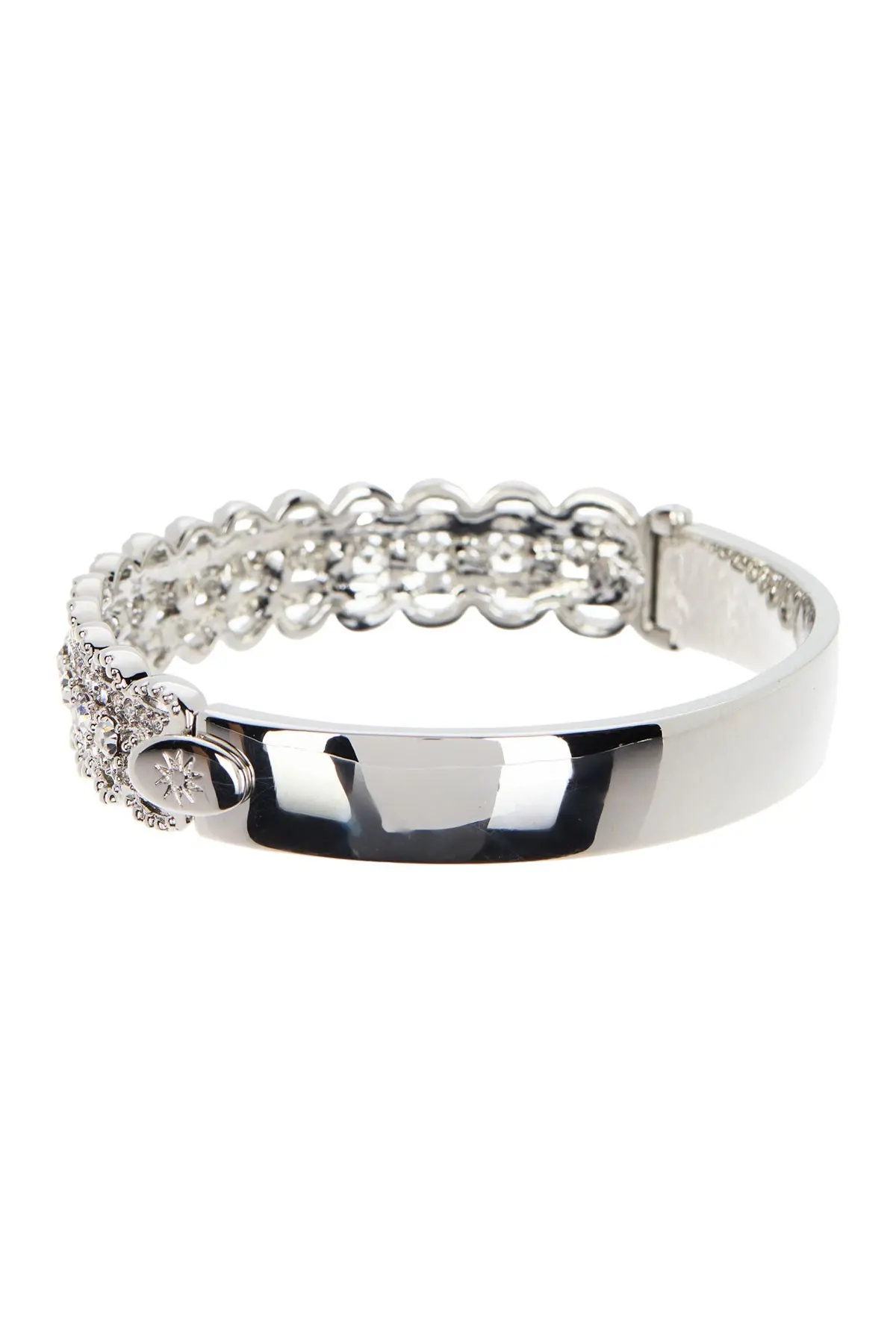 Pave Crystal Filigree Bangle Bracelet - 2