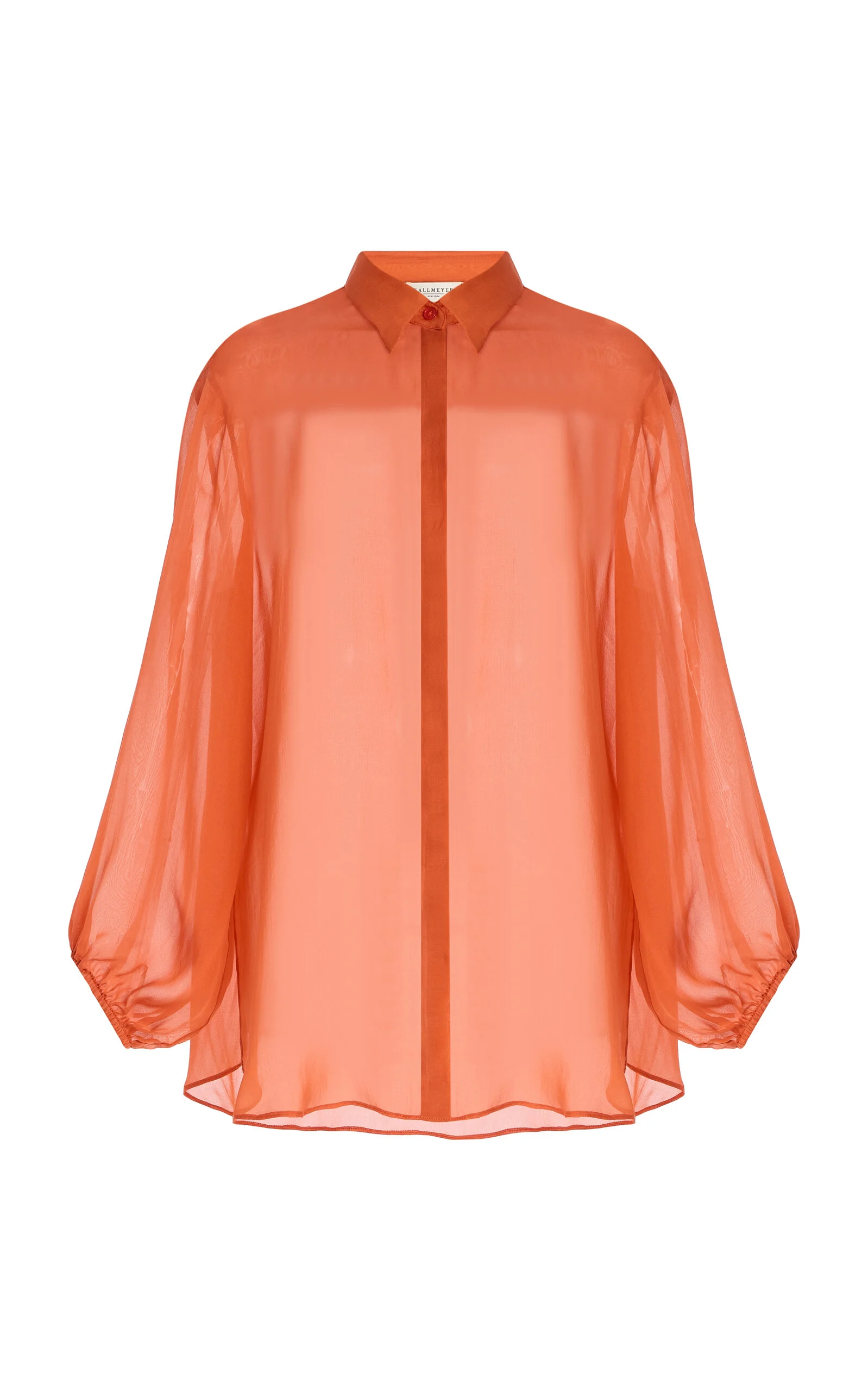 Ilia Balloon-Sleeve Silk Top orange - 1