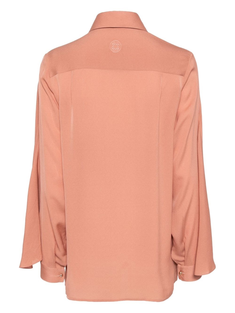 cape-effect silk shirt - 2