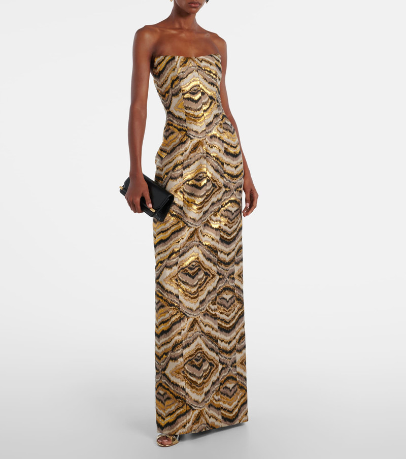markarian Odessa paneled jacquard gown outlook