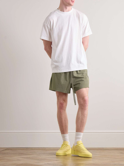 ESSENTIALS Straight-Leg Logo-Appliquéd Shell Drawstring Shorts outlook