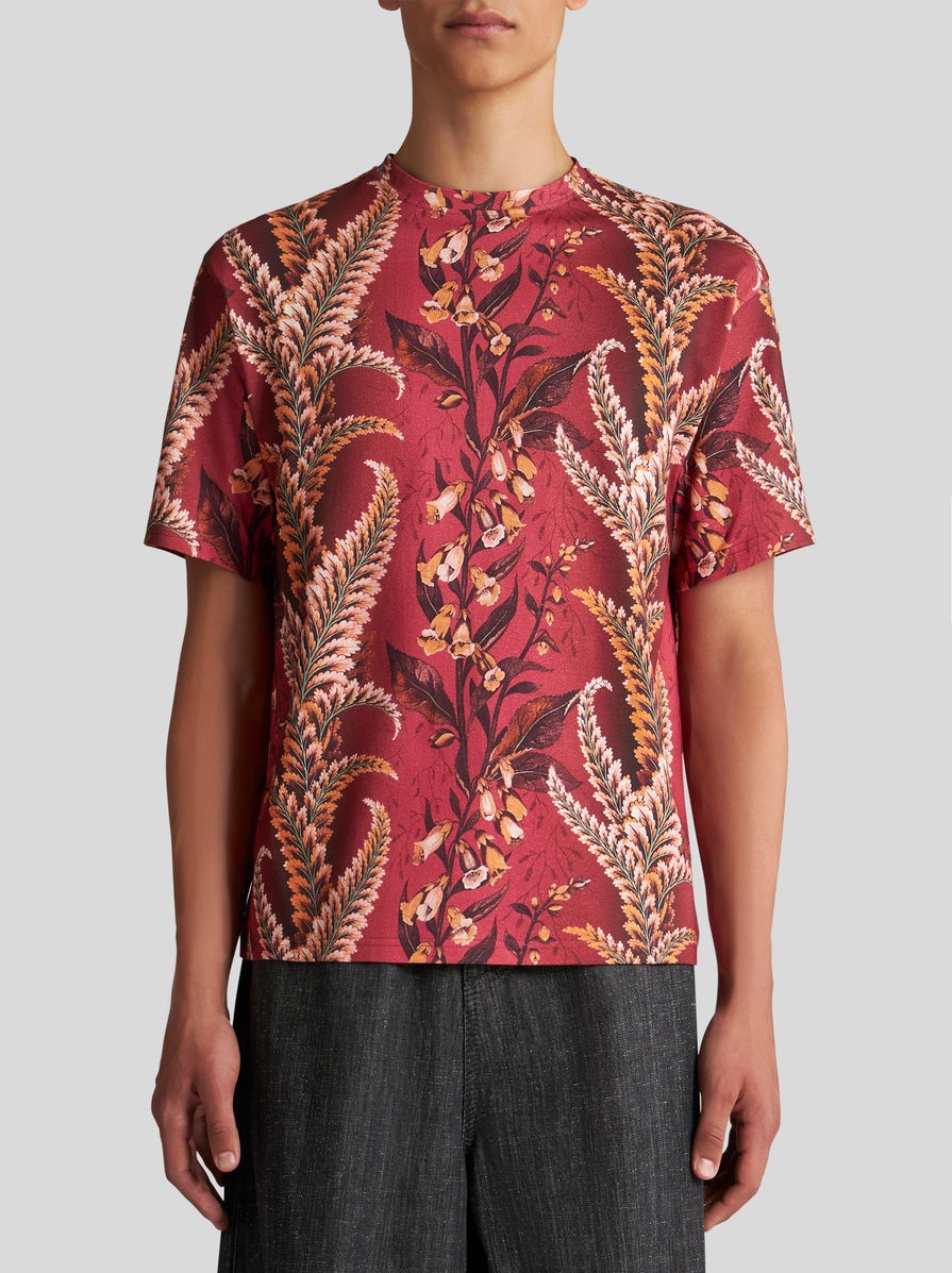T-SHIRT WITH FOLIAGE PRINT - 2