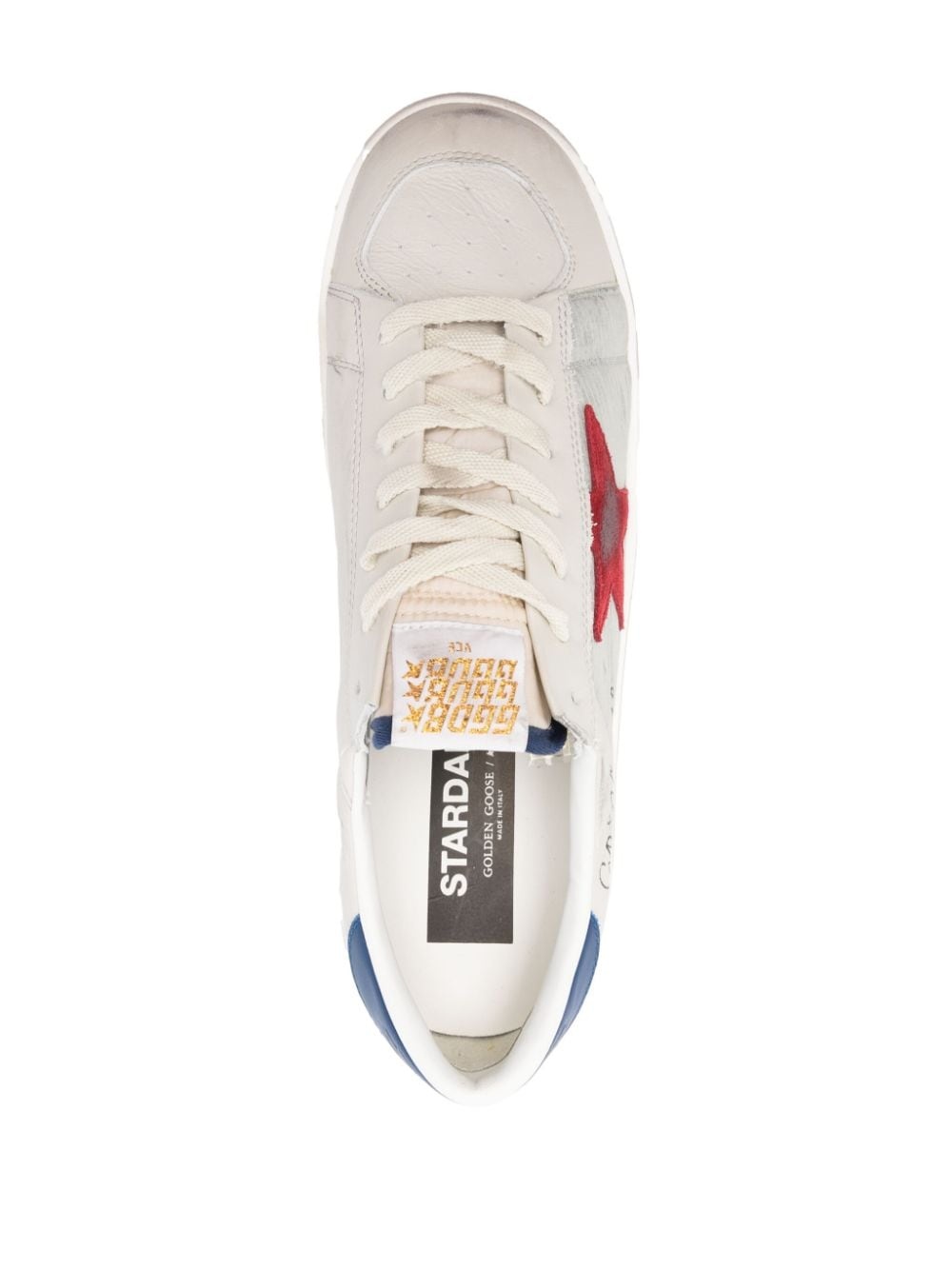 GOLDEN  STARDAN SNEAKERS スニーカー Stardan sneakers with silver metallic leather star and heel tab