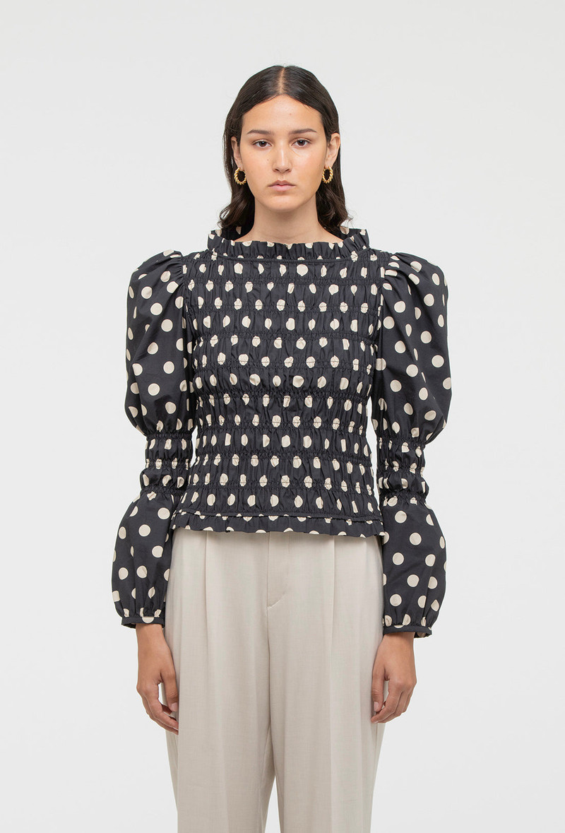 Antoon Blouse - Black/Ecru Spot 3