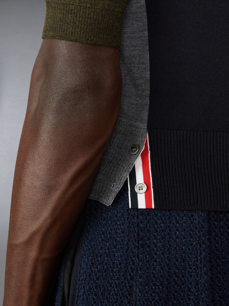 Funmix Fine Merino Wool 4-Bar Relaxed Fit Polo 6