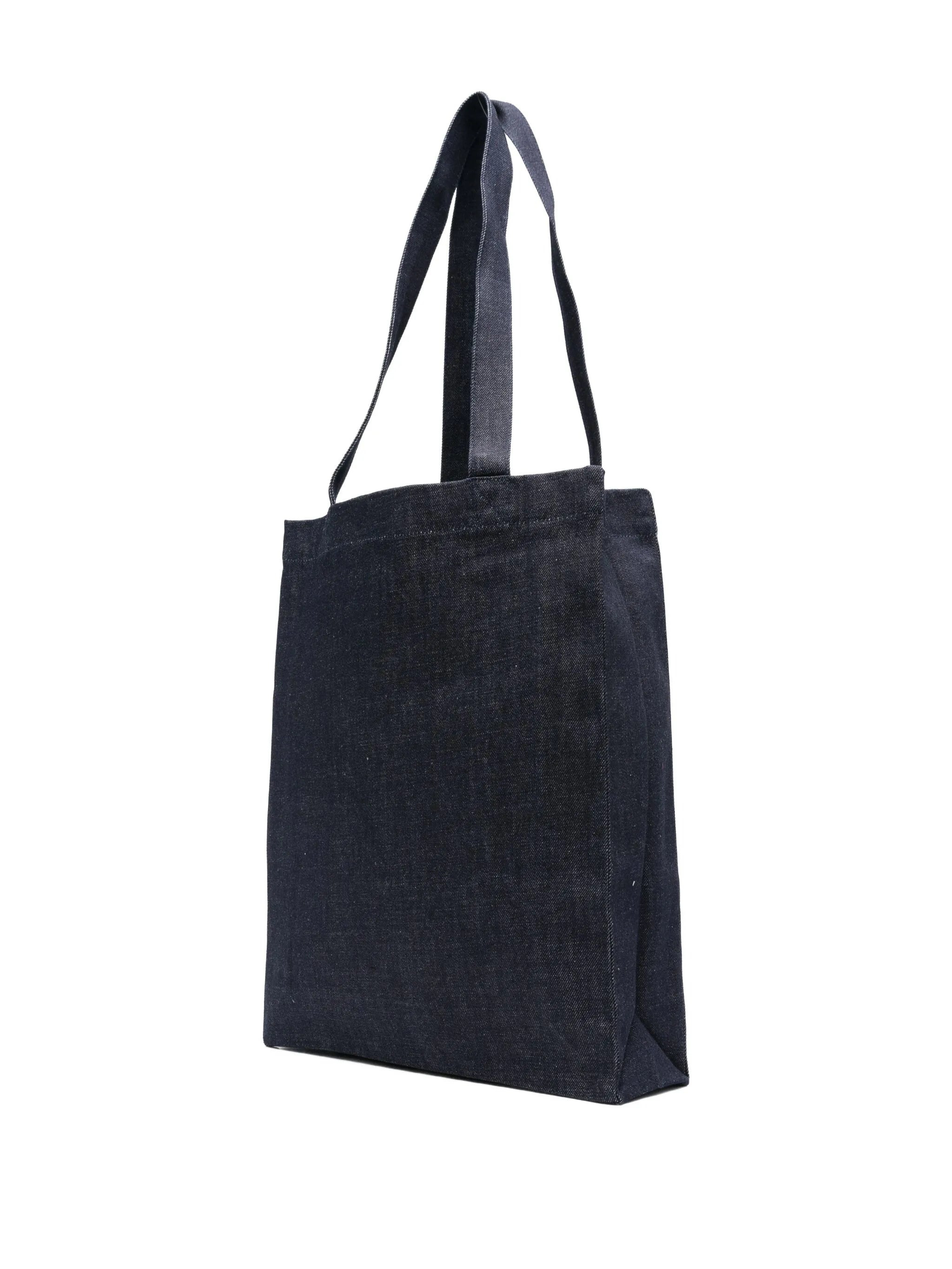 A.p.c. Medium Logo-embroidered Denim Tote Bag - 4