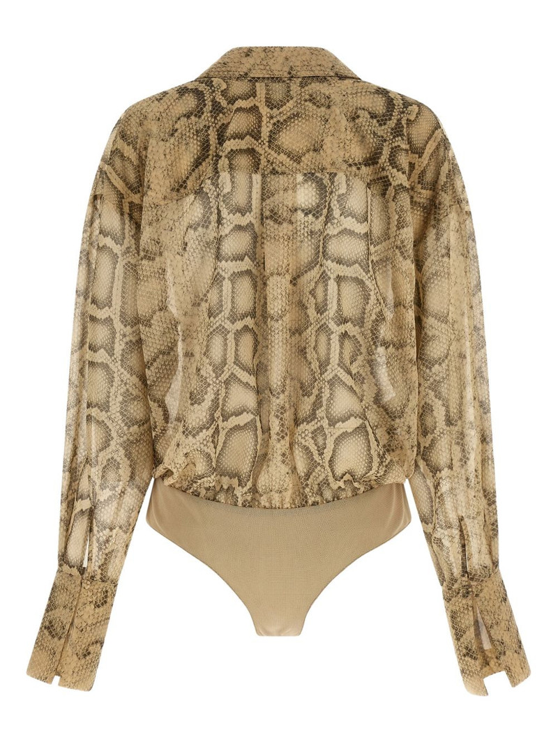 THE ANDAMANE Paloma python-print bodysuit outlook