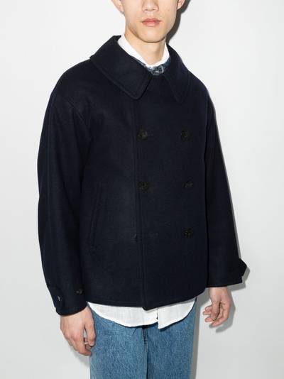 visvim classic collar double-breasted peacoat outlook