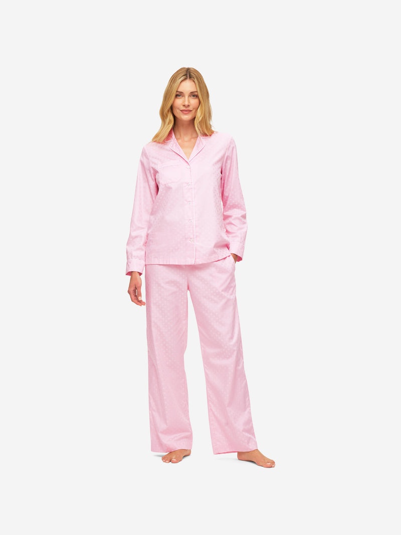 Women's Pyjamas Kate 7 Cotton Jacquard Pink - 3