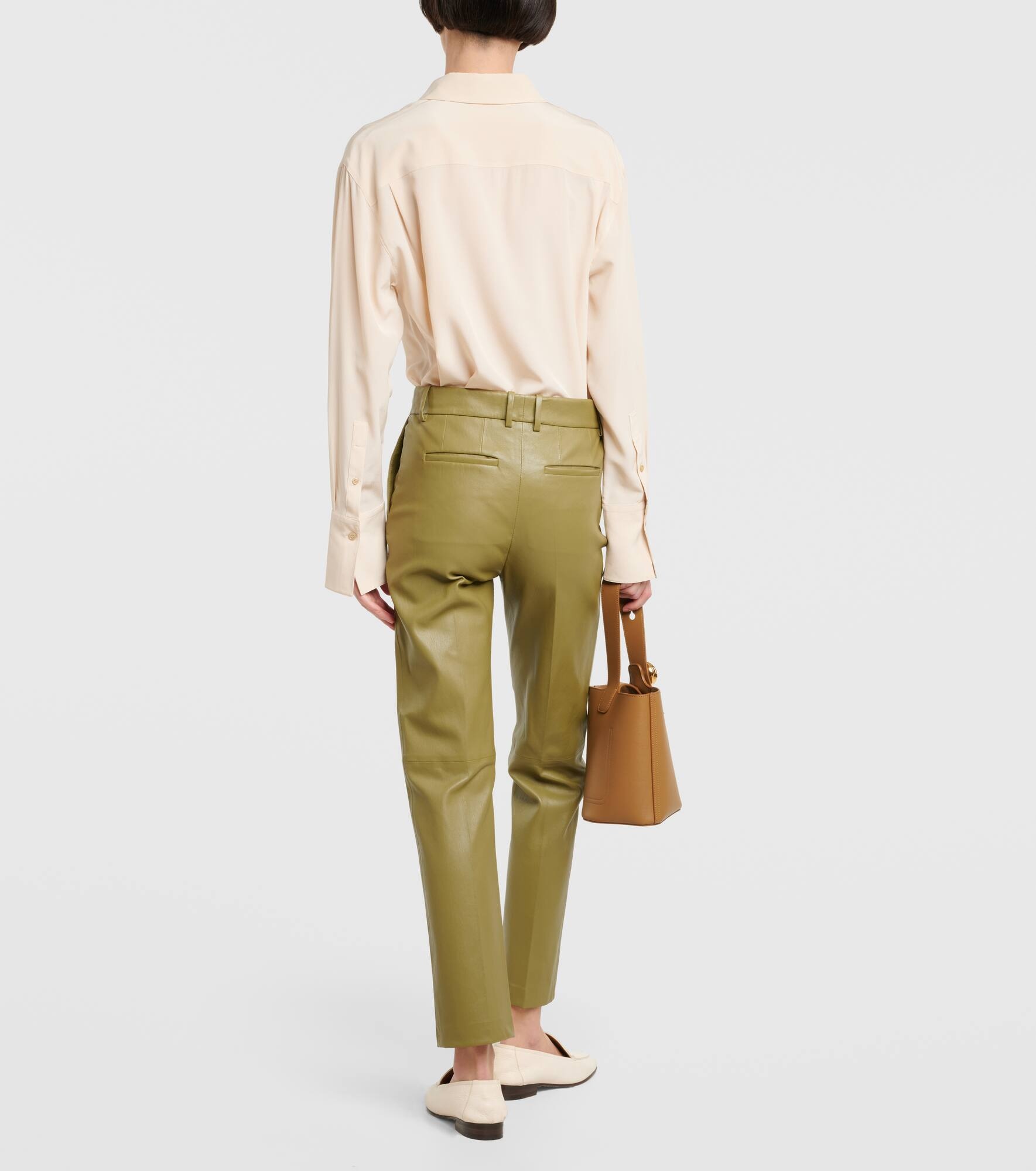 Coleman leather straight pants - 3