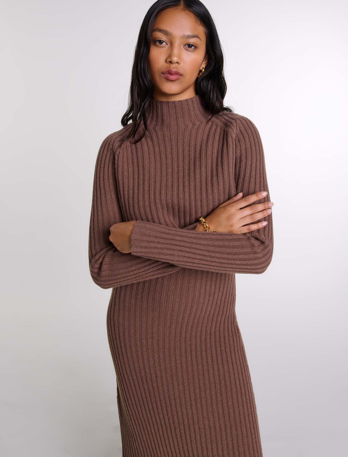 2-in-1 wool maxi dress - 5