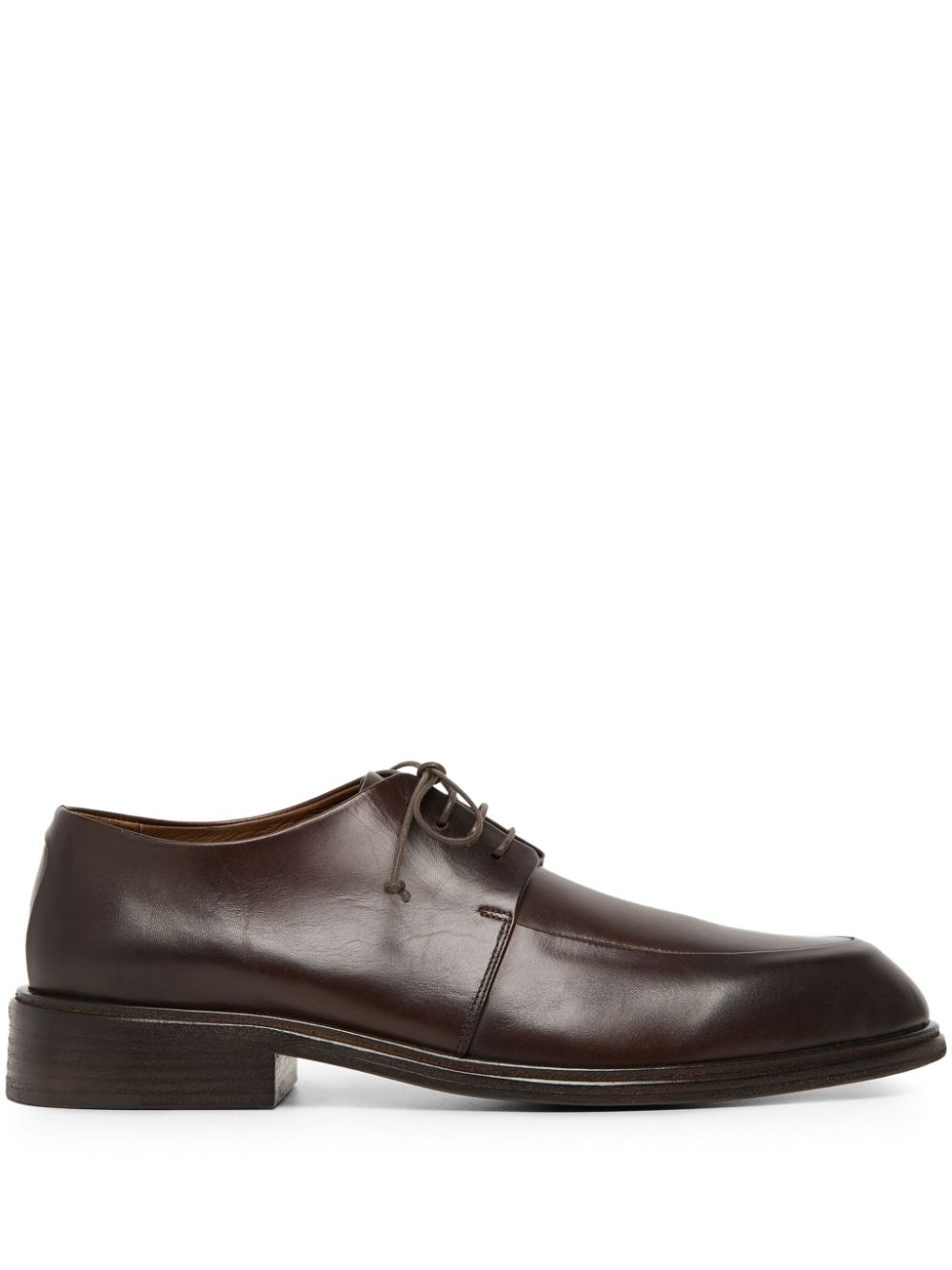 almond-toe leather derby shoes - 1