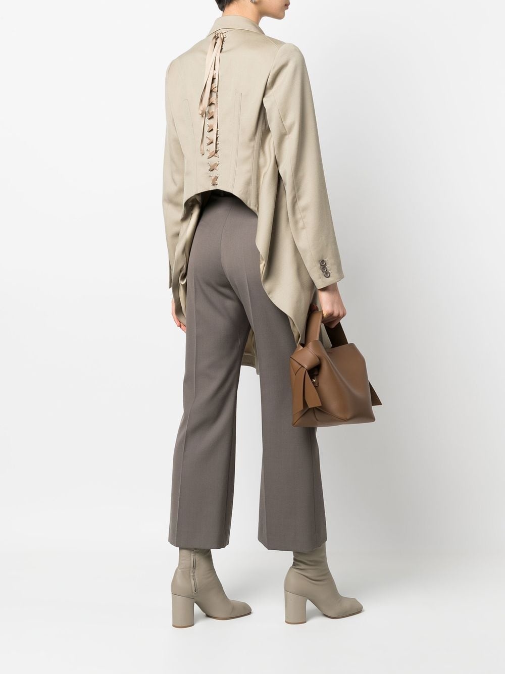 double-breasted high-low coat - 2