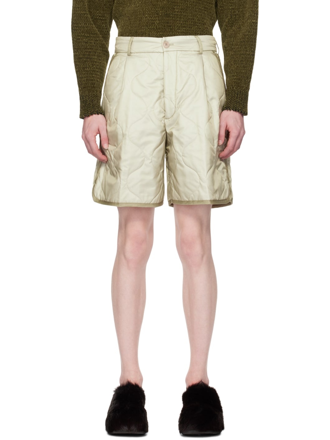Green Padded Shorts - 1
