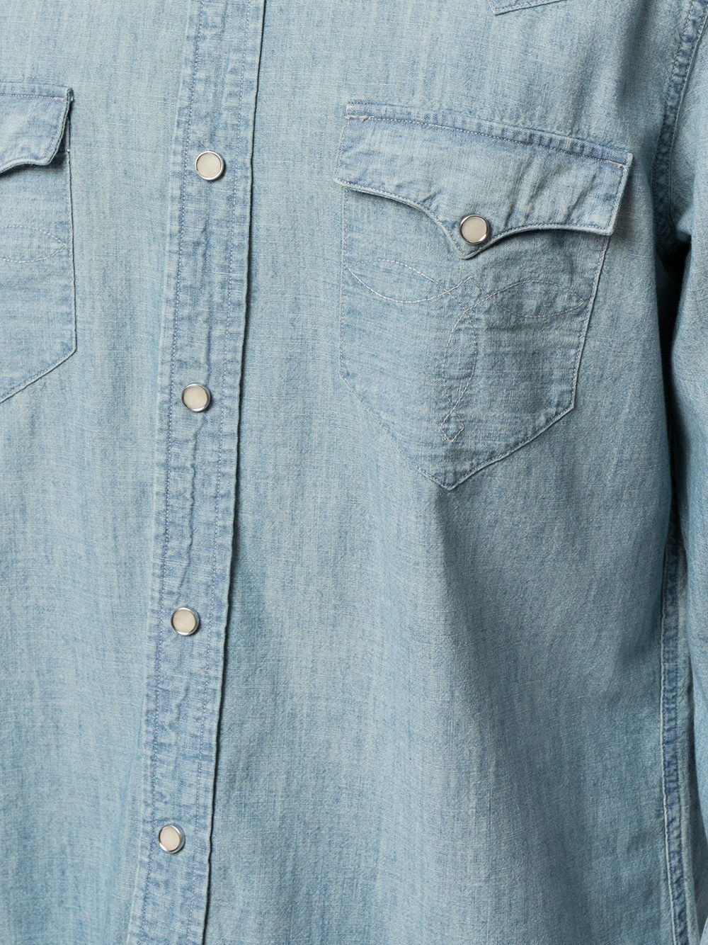 classic collar denim shirt - 5