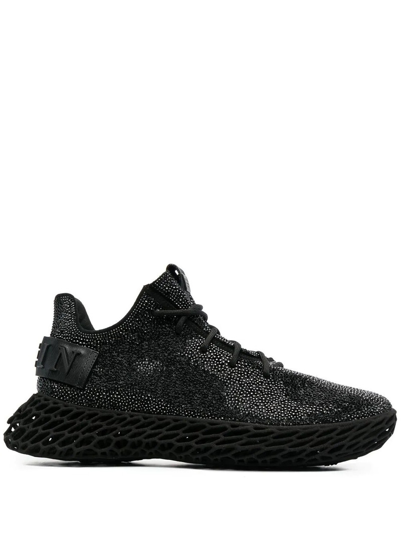 Caviar crystal Skeleton low-top sneakers 1