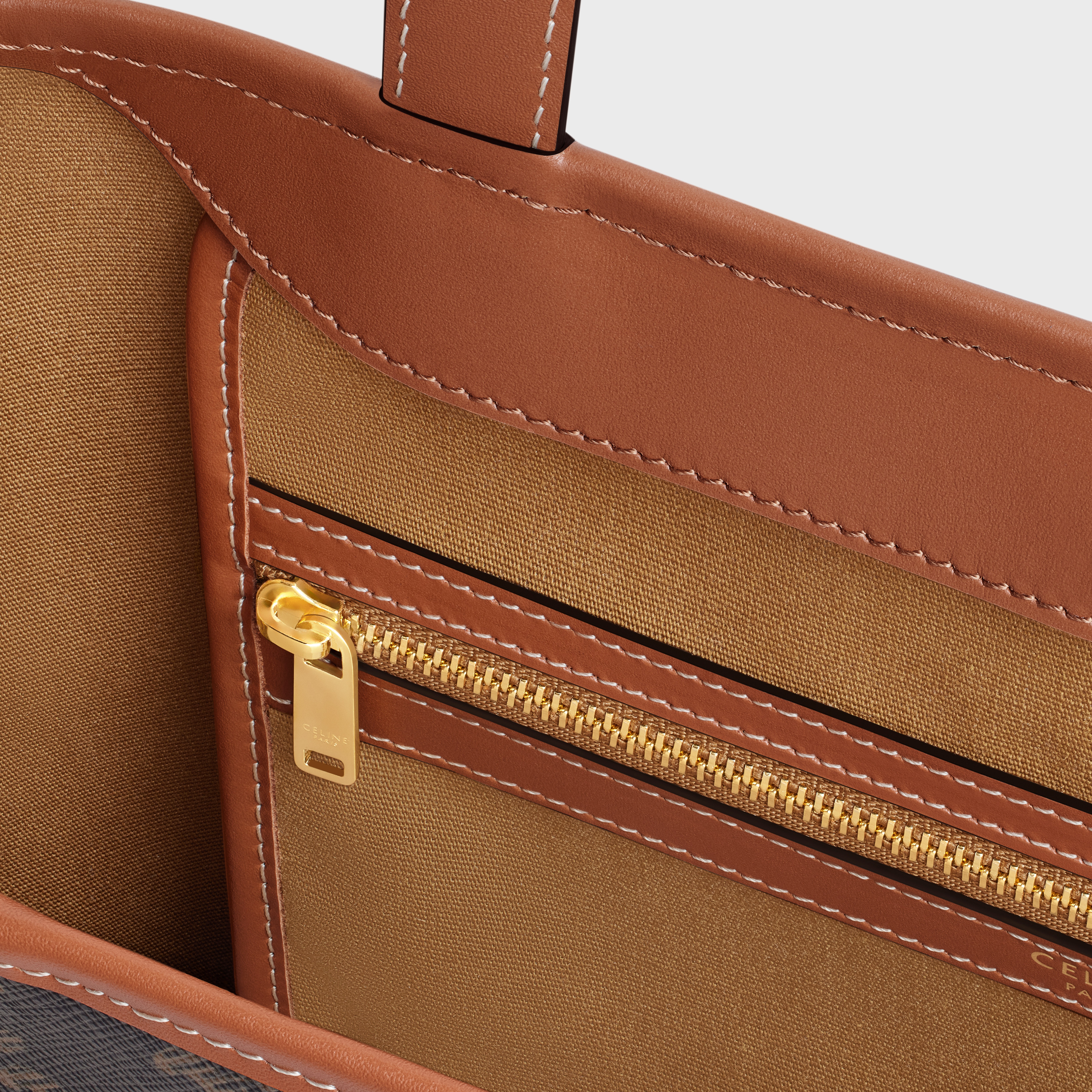 MEDIUM CABAS in Triomphe Canvas and calfskin - 4