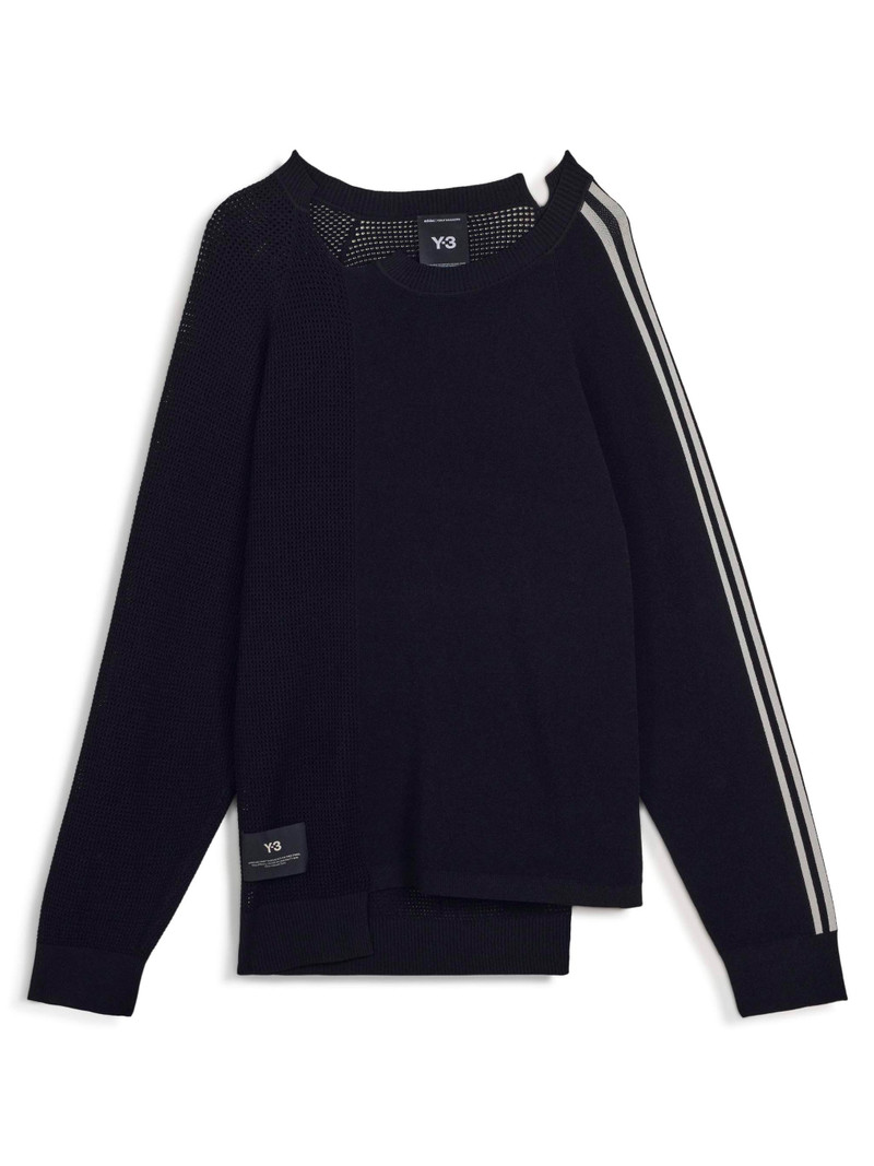 Y-3 LOGO KNIT SWEATSHIRT – BLACK 1
