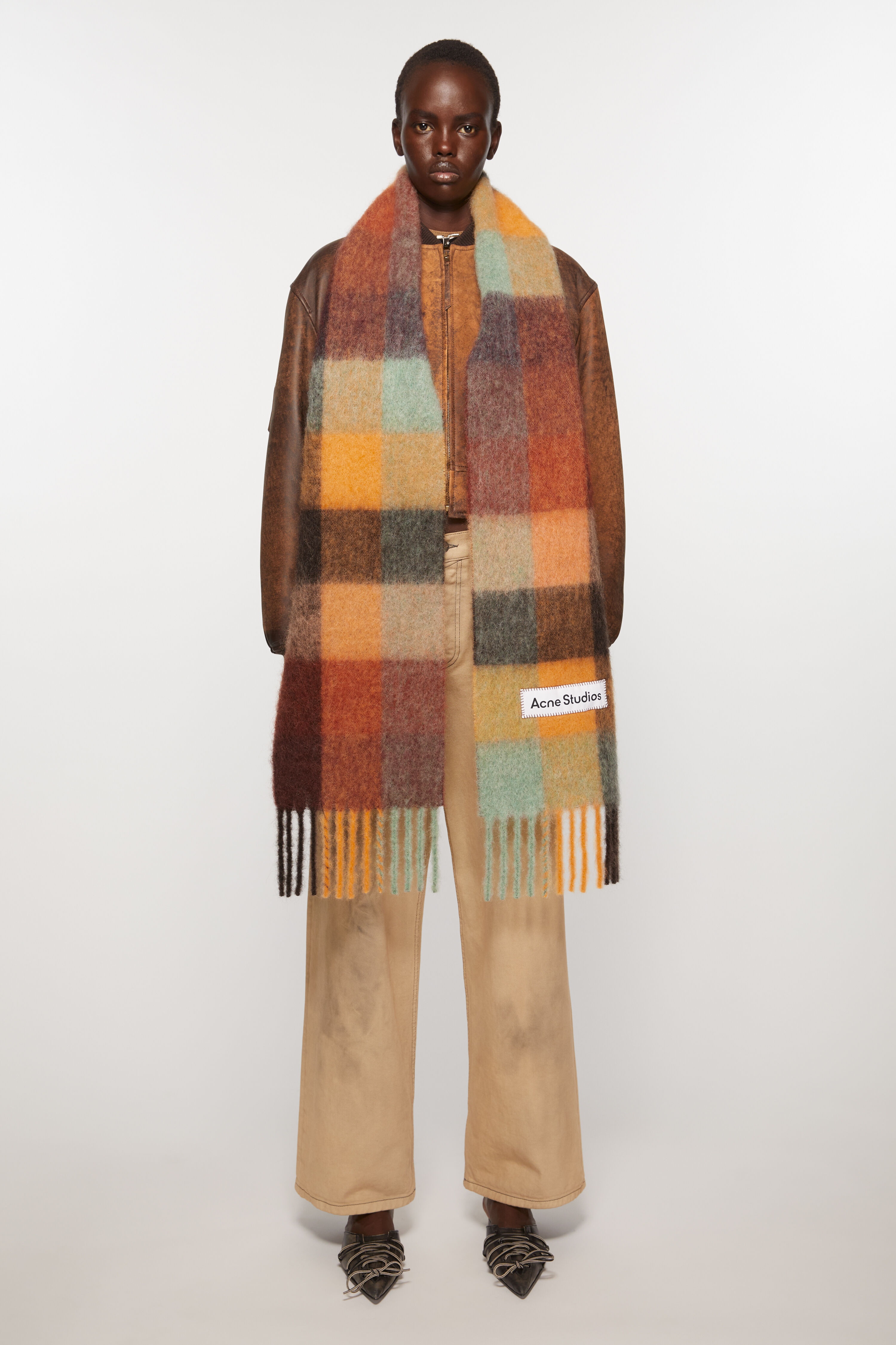 Acne Studios Mohair Check Scarf