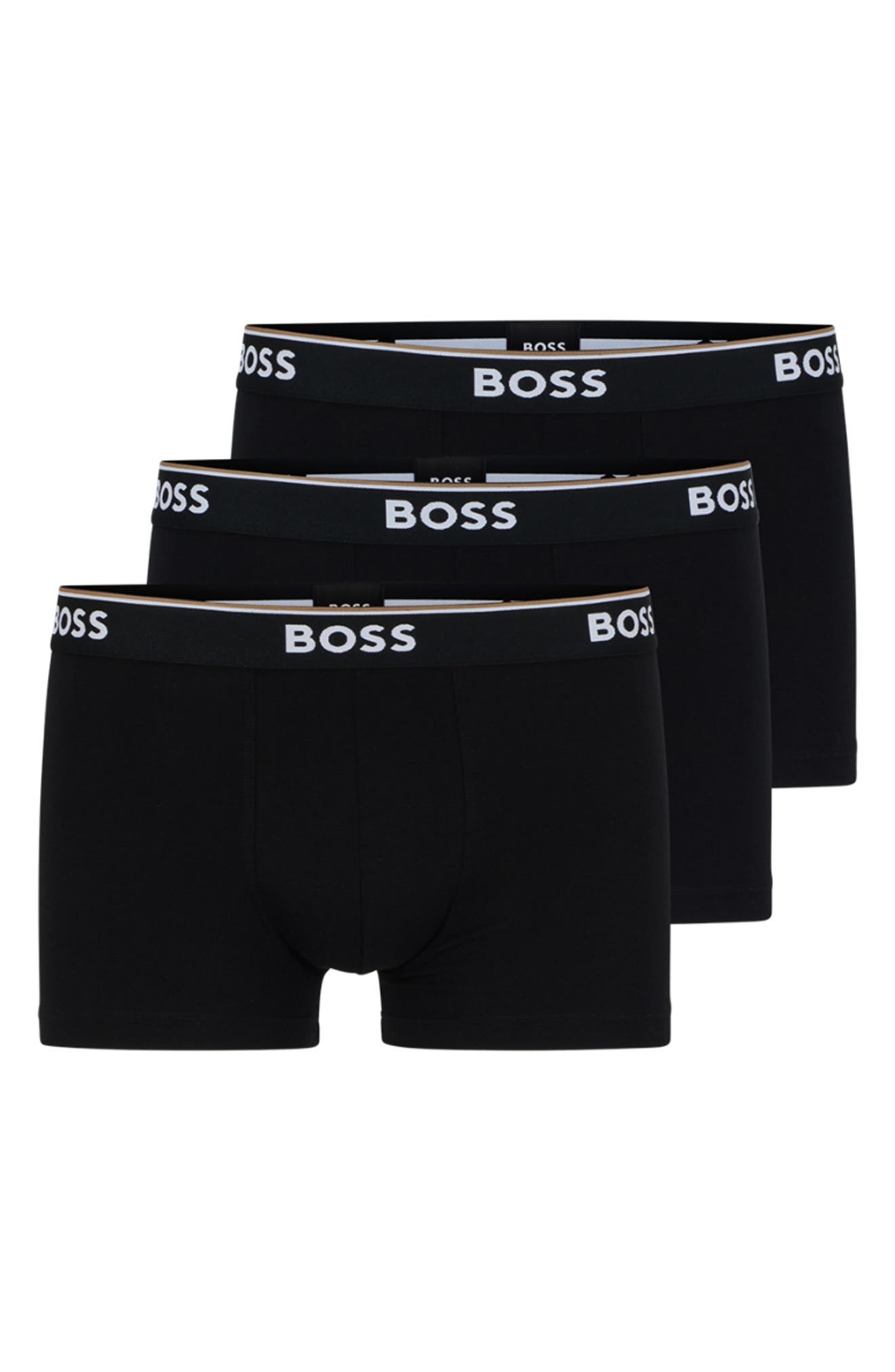 BOSS 3-Pack Power Stretch Cotton Trunks in Black at Nordstrom - 2