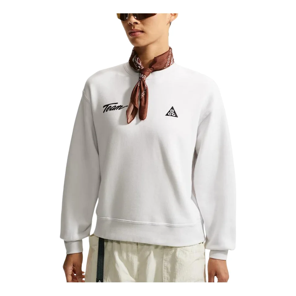 (WMNS) Nike ACG Tuff Fleece Sweatshirt Asia Sizing 'Summit White' IU8169-121 - 1