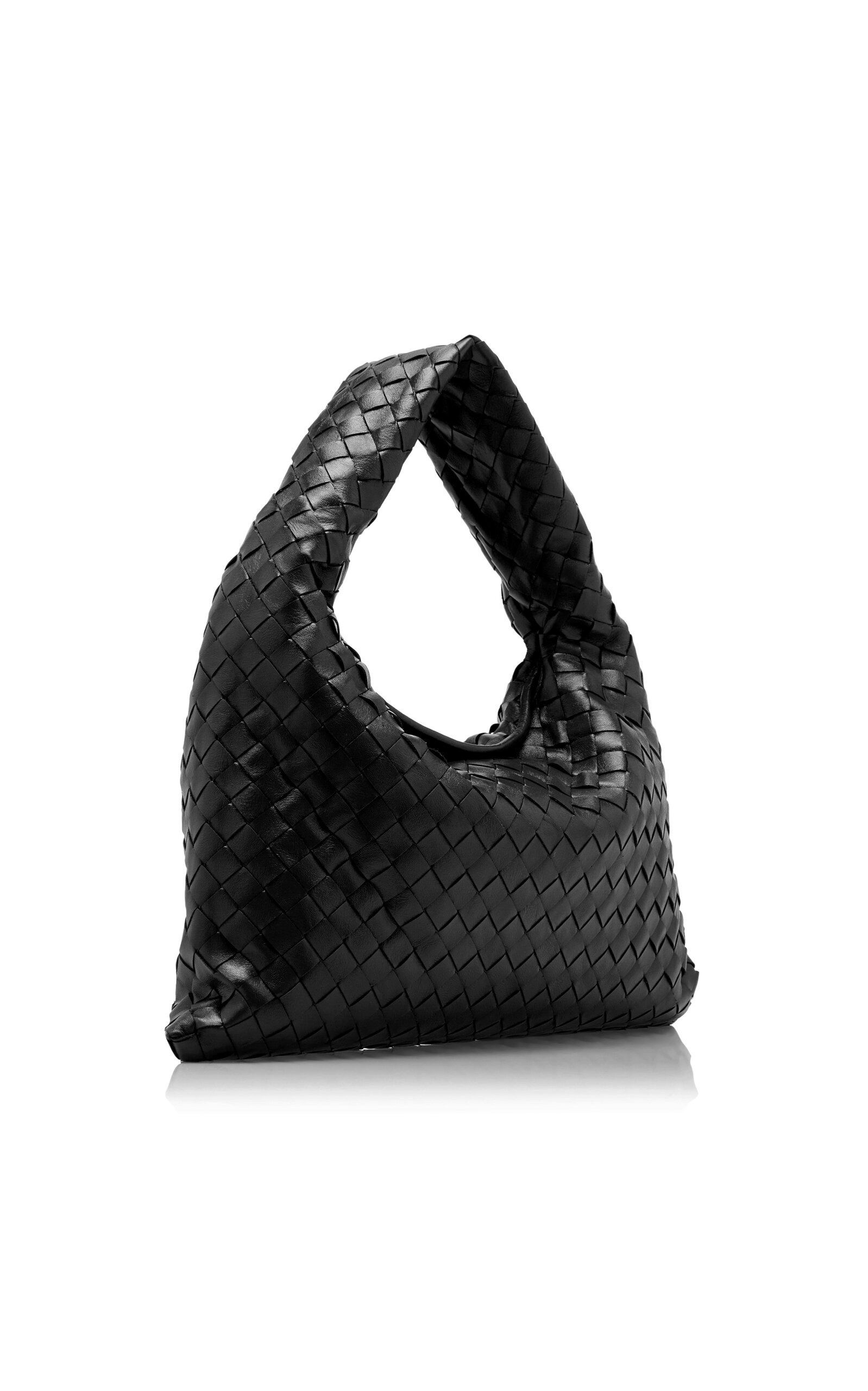 Small Hop Intrecciato Leather Bag black - 4
