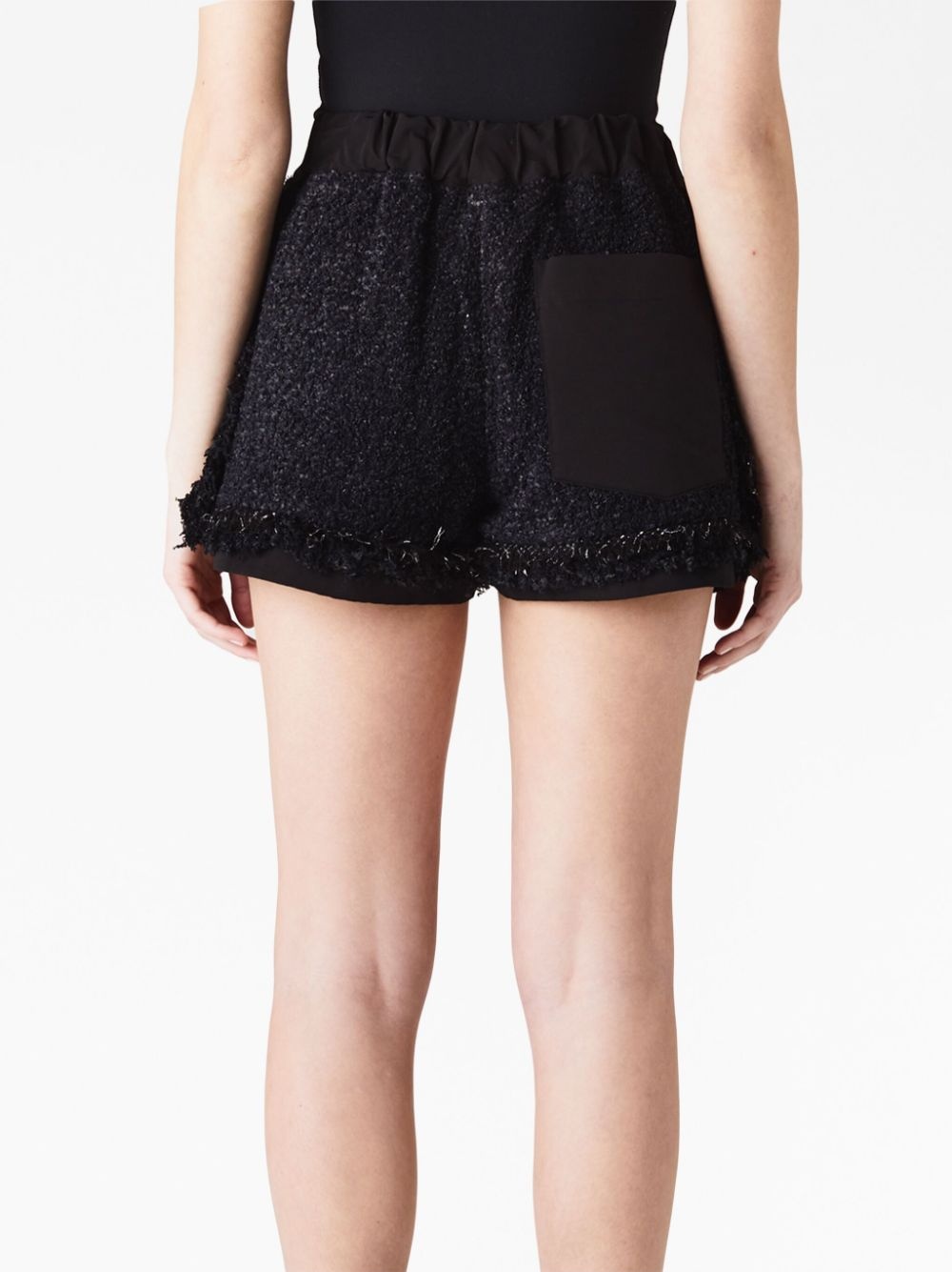 high-waisted tweed shorts - 3