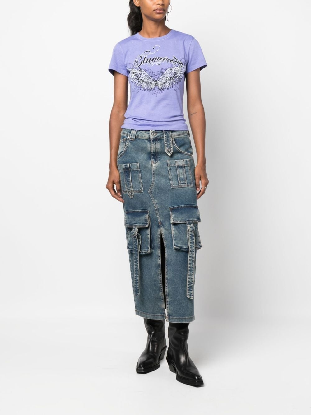 logo-print cotton T-shirt - 2