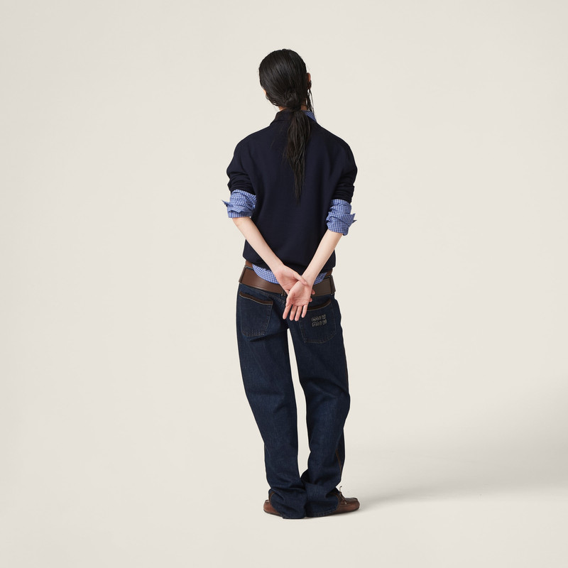 Wool knit polo shirt 3