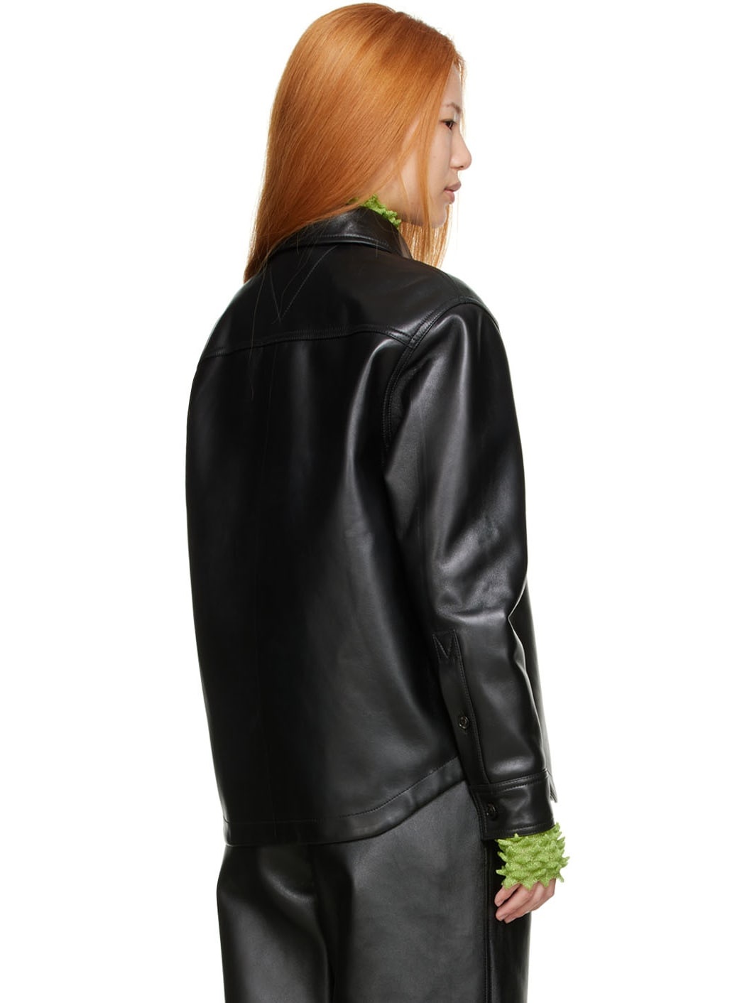 Black Leather Shirt - 3