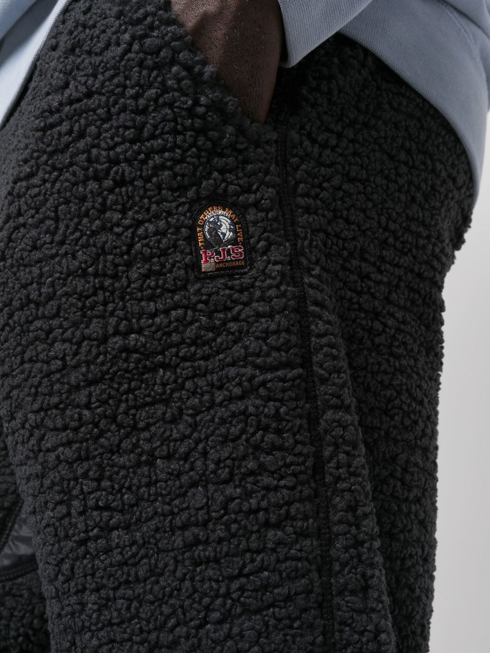 logo-patch fleece sweatpants - 5